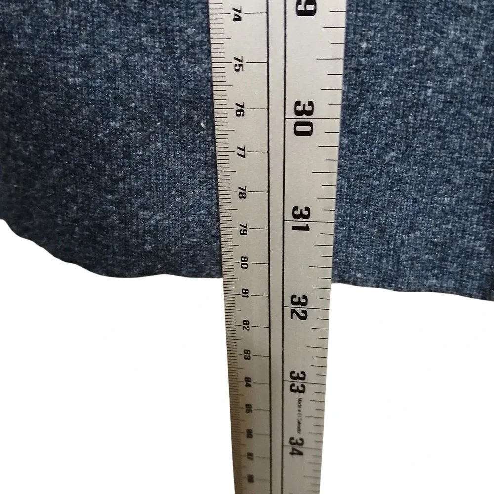 Soma WKND Cozy Open Front‎ Hooded Cardigan Knit Tunic Blue Women Medium